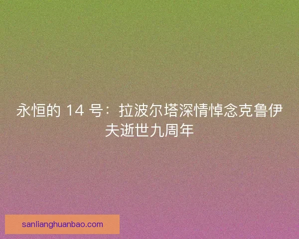 永恒的 14 号：拉波尔塔深情悼念克鲁伊夫逝世九周年