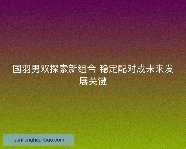 国羽男双探索新组合 稳定配对成未来发展关键